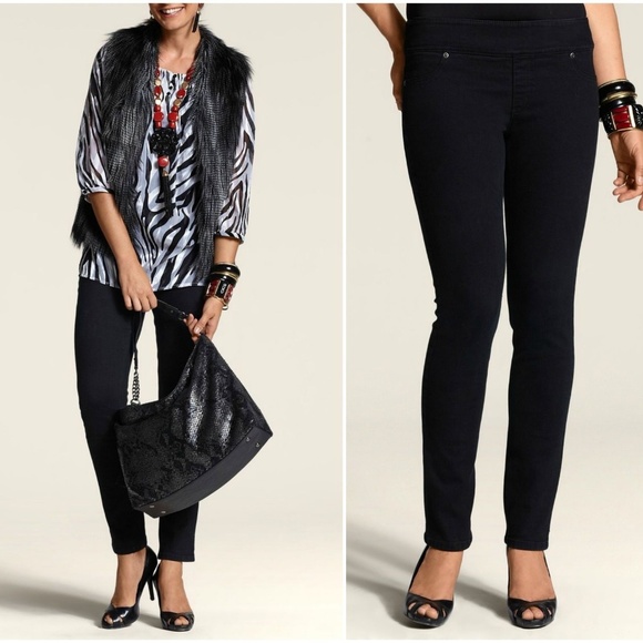 chico's platinum pull on jeggings